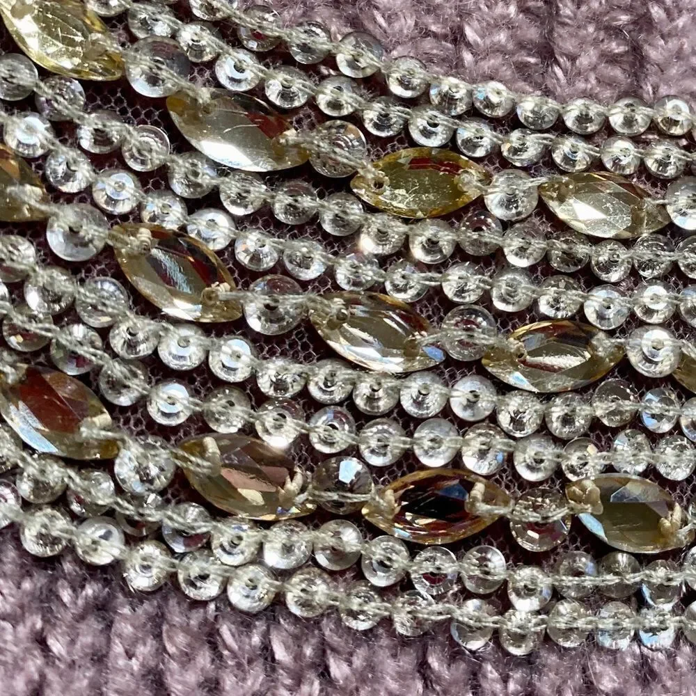 Ralph Lauren Pre-Fall ‘16 Hand Knit Embellished Jewel-neck Cashmere & Silk Shell